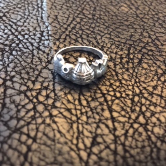 Native American Vintage STC sterling  silver pottery ring -SZ 5-3/4 - Picture 2 of 2